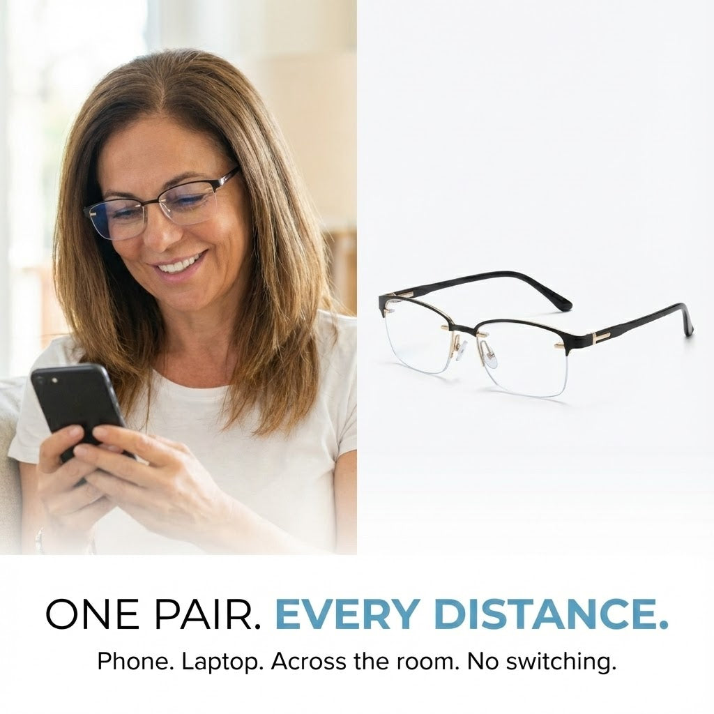 Frameless Smart Zoom Blue Light Glasses