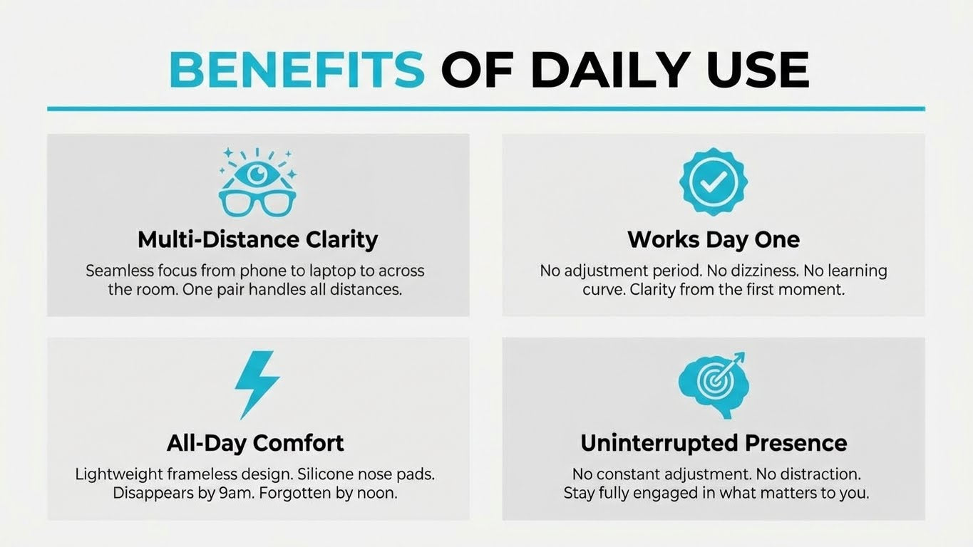 Frameless Smart Zoom Blue Light Glasses